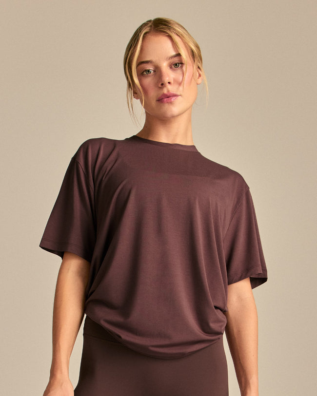 Comfort Oversized Hook Up T-Shirt | Cocoa Pulver (1/6)