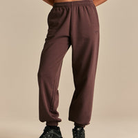Comfort Mid Waist Cuffed Hem Joggers | Cocoa Pulver (1/6)