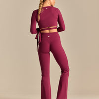 FormFlex Long Sleeve Wrap Top | Deep Berry (3/6)