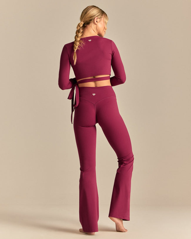 FormFlex Long Sleeve Wrap Top | Deep Berry (3/6)