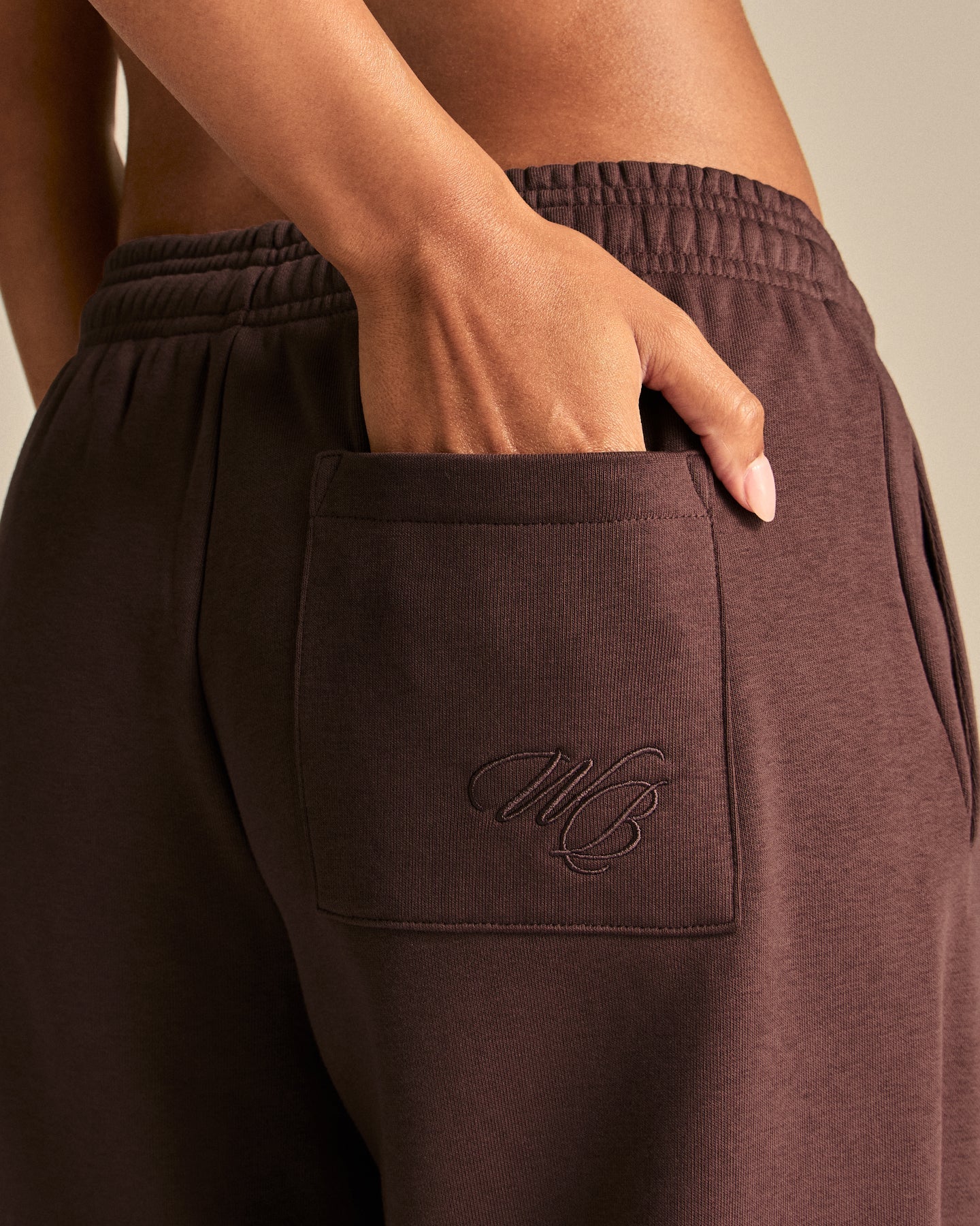 Comfort Mid Waist Cuffed Hem Joggers | Cocoa Pulver (4/6)