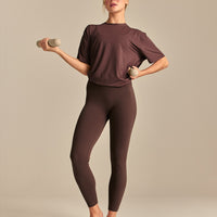 Comfort Oversized Hook Up T-Shirt | Cocoa Pulver (6/6)