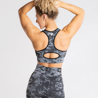 Camo Seamless Sports Bra | Black