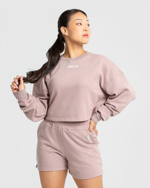 Comfort Cropped Crew Neck | Taupe