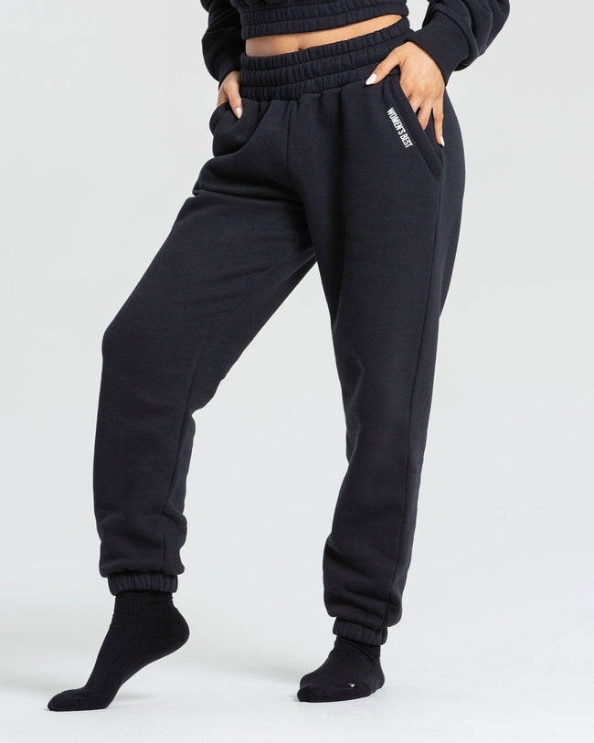 Black oversized joggers cheap