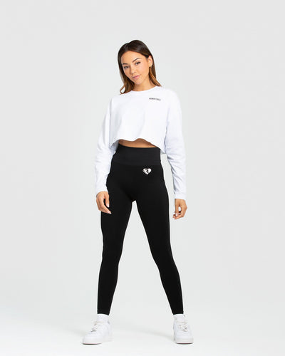 17+ White Cropped Long Sleeve