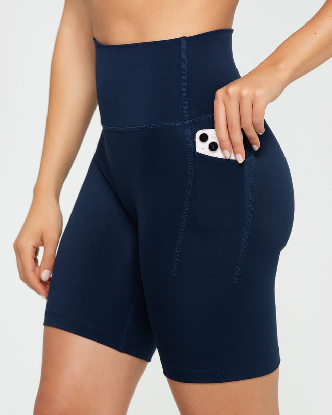 Essential Cycling Shorts with Pockets Sapphire Blue
