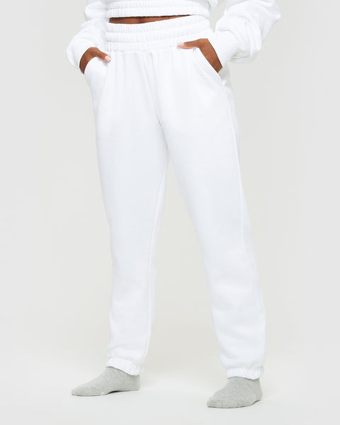 White joggers womens top