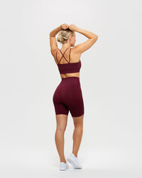 Power Seamless Cycling Shorts | Dark Cherry