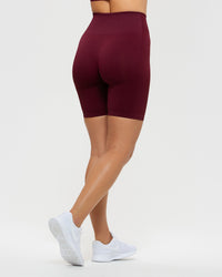 Power Seamless Cycling Shorts | Dark Cherry