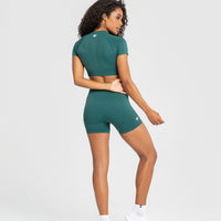 Power Seamless Shorts | Forest Green