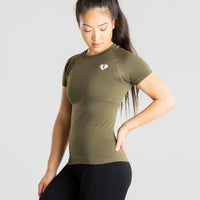 Power Seamless T-Shirt | Khaki