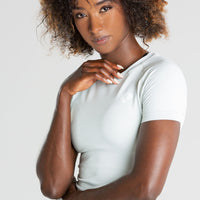 Power Seamless T-Shirt | Washed Light Grey